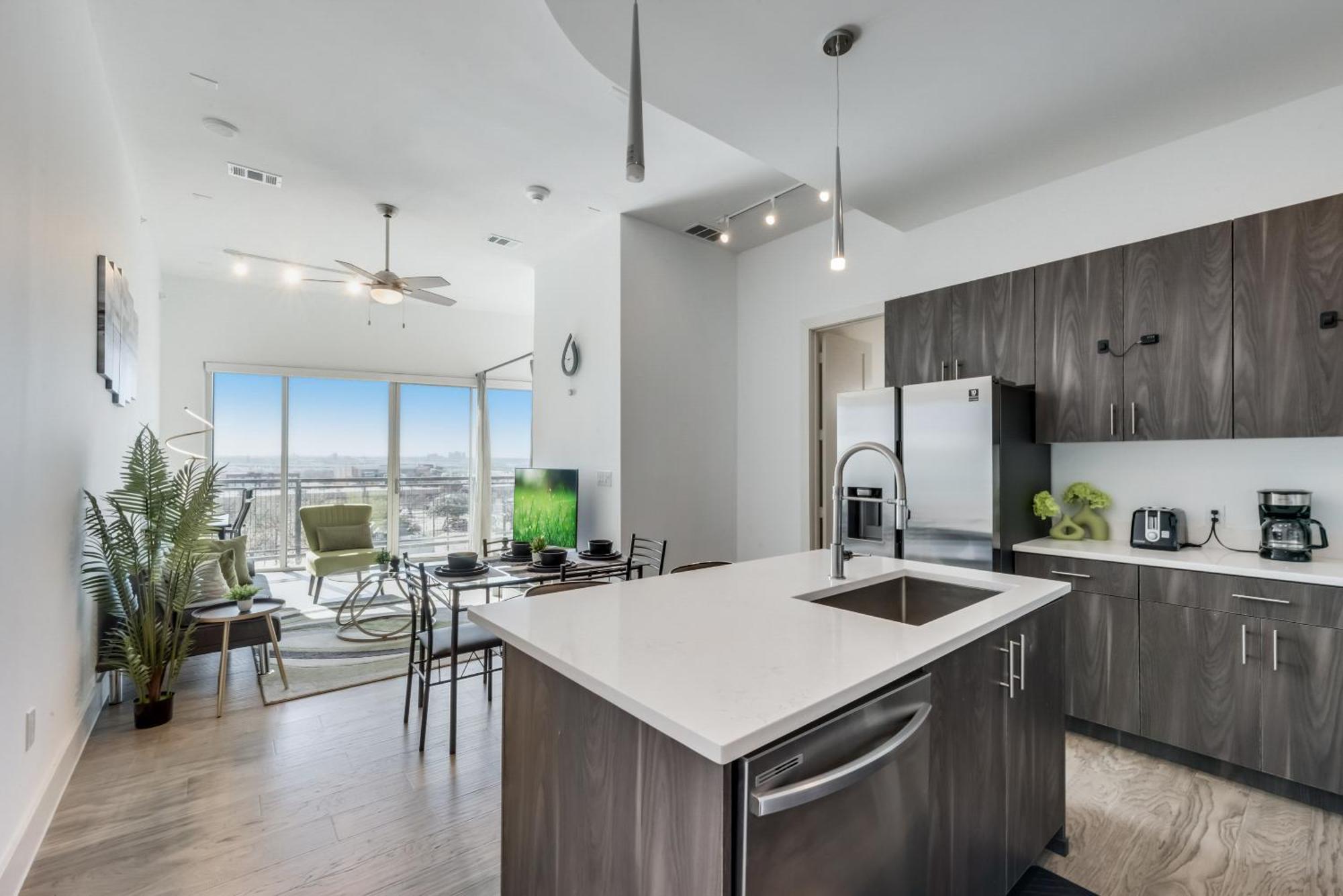 Snappy Loft Style 2Br I Gym I Parking I Workspace Dallas Luaran gambar